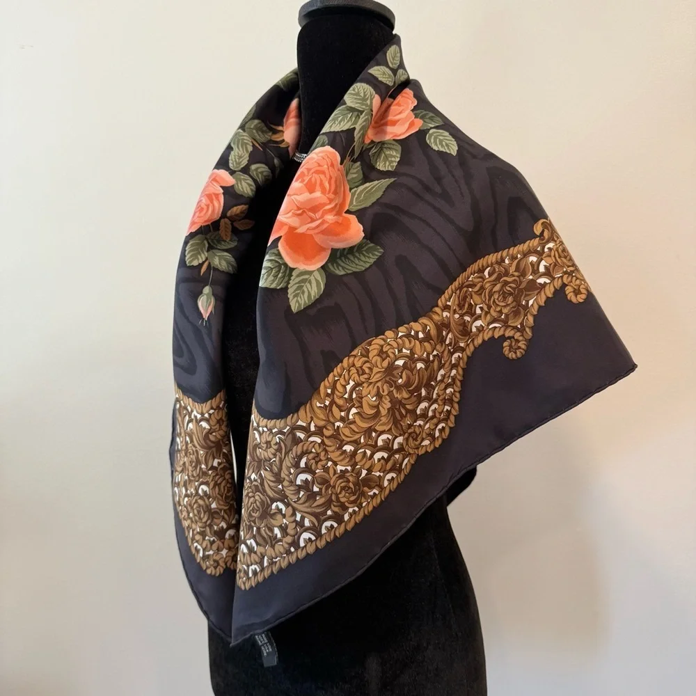 Christian Dior Floral Silk Scarf